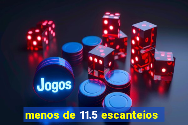 menos de 11.5 escanteios